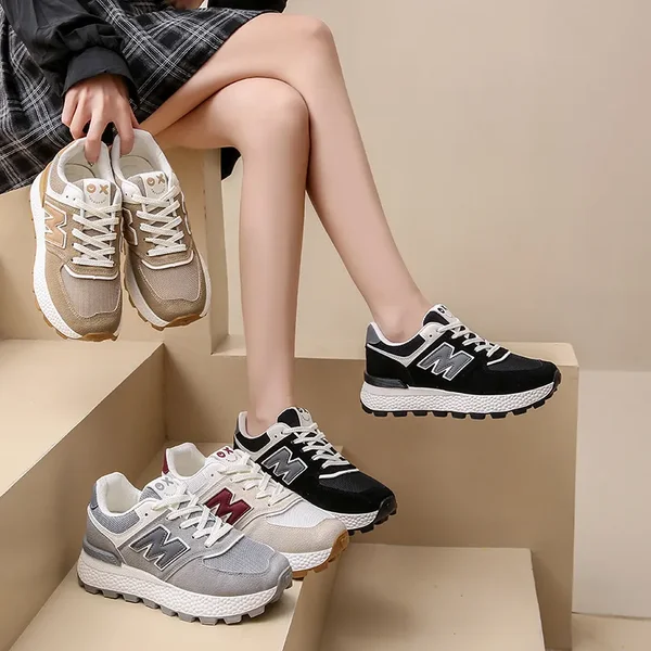 free Shipping Women Men Running Sneakers Sports Black Grey Brown Casual Shoes Breathable Runners Trainers Mens 574