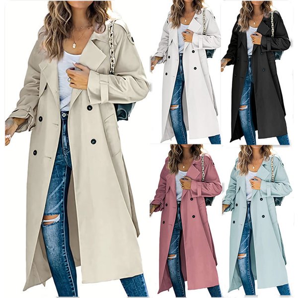 Women's Clothing Spot goods! independent station women's winter and autumn windbreaker coat