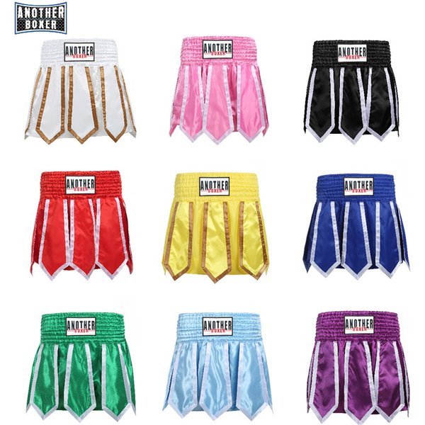 Boxing Pants With Ribbon Design, Muay Thai Shorts, Competition Training, Kickboxing And Sanda Pants, Comprehensive Grid Fighting Pants-image