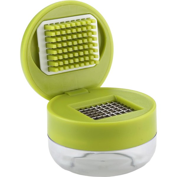 2-in-1 Garlic Press - Meat Grinder | With Peeler Brush | Professional Grade | Rust-Proof