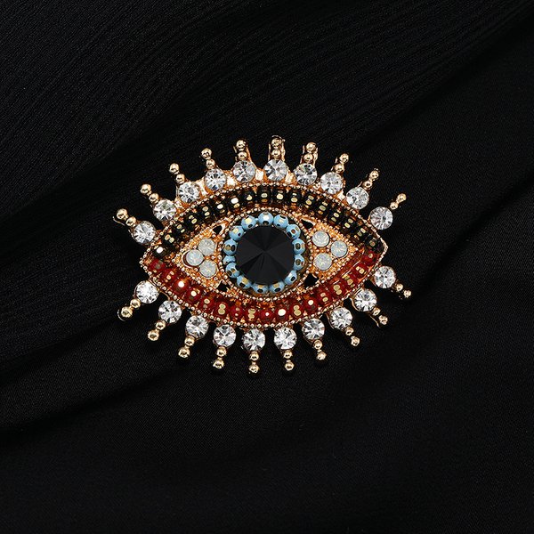 European And American Retro Fashion Demon Eye High-end Exquisite Women's Pin Buckle Brooch Sweater Coat Men's Accessory