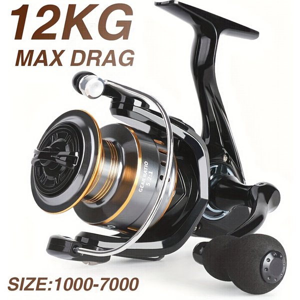 Ek 1000~7000 Series, 5.2:1 Gear Ratio, 26LB Max Drag, Cnc Metal Spool, Spinning Fishing Reel, For Freshwater Saltwater-image