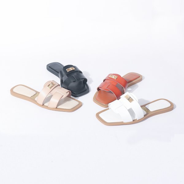 Women's Slippers, Summer New Style, Versatile, Casual, Non Slip, Fashionable Retro Beach Thick Soled Sandals-image