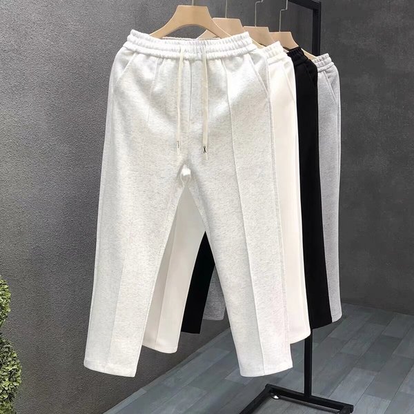 Men's Clothing Straight Leg Trousers Casual Loose Fit Pants Versatile Trendy Style For Spring And Autumn-image