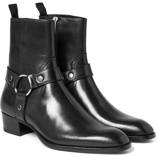Men's Chelsea Boots – Pointed Toe & Side Zipper – Premium PU Leather & Rubber Sole – Fashionable Winter Boots (Sizes 38-48)