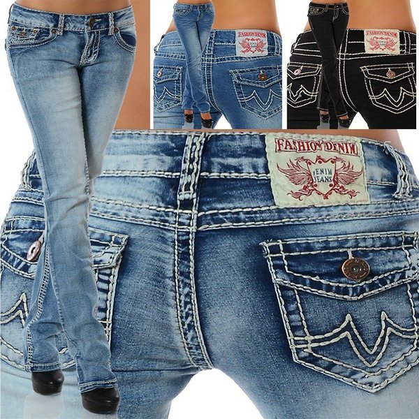 European And American Ins Style 2021 Summer Women's Pencil Embroidered Straight Pants Slim Fit Jeans For Women High-image