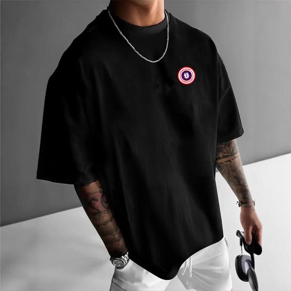 Men's Clothing 26 Spring New Arrival 220G 100% Cotton Casual T Shirt Heavyweight European And American US Map Print T Shirt