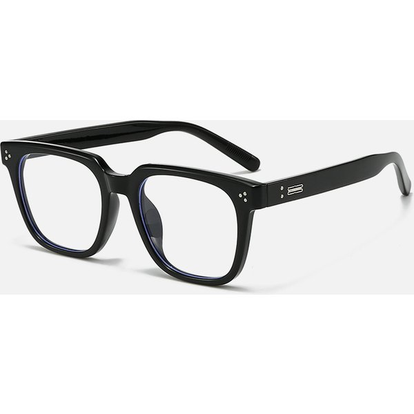 Men's Glasses New Black Frame Glasses Frame Women's Trendy Plain Large Frame Men's Anti Blue Light Glasses Frame Myopia-image