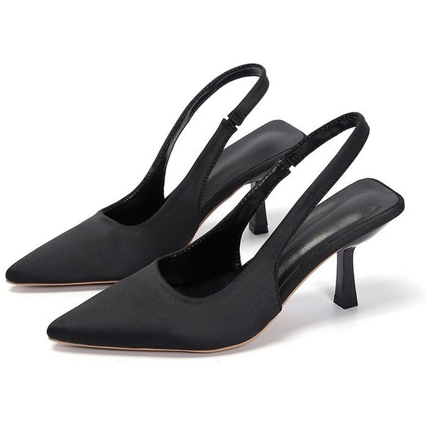 New Pointy Skinny Heels Heels After Empty Toe Sandals High Heels-image