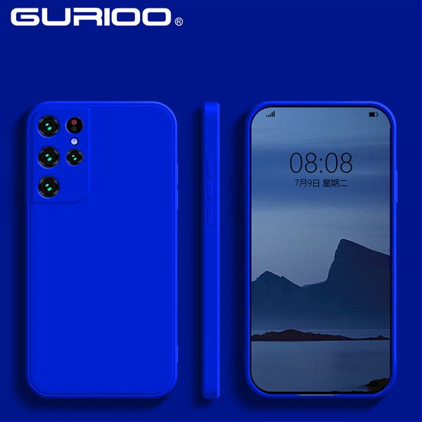 Square Liquid Silicone Cases For Samsung S22 S21 S20 Fe Plus Note 10 20 Ultra A32 A42 A52S A72 A53 A13 5G Shockproof Sof-image
