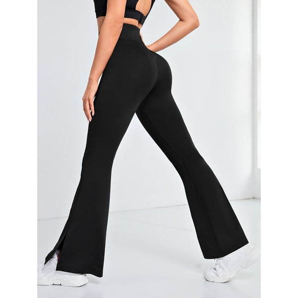 Flare Leggings Women High Waist Quick Dry Sports Wide Leg Pants Exercise Trousers Running Yoga Pilates Gym Activewear