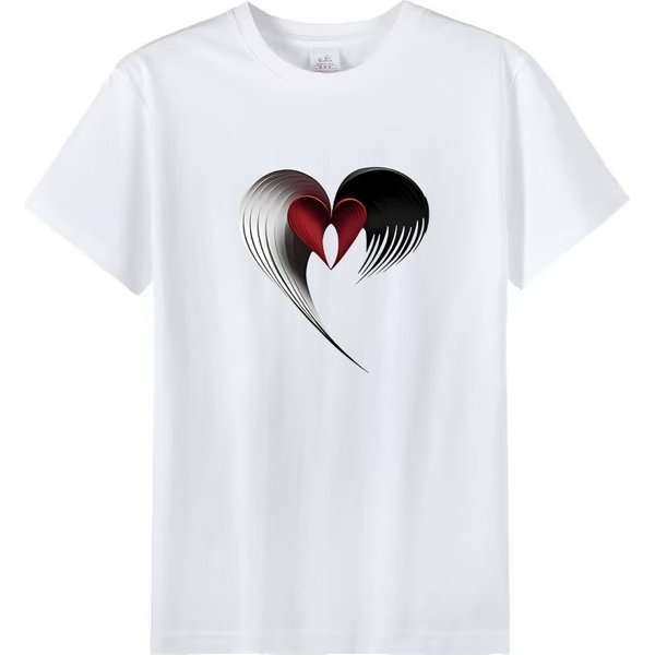 Men's Clothing Short Sleeved T Shirt Summer Thin Fashion Print Casual Cotton Round Neck Half Sleeved Top