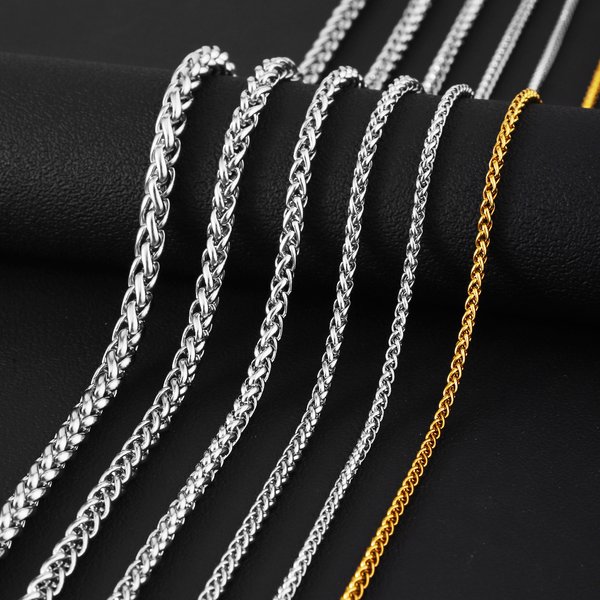 Necklaces Stainless Steel Necklace Keel Chain Necklace Men's Sweater Chain Chain Women's All Match Flower Basket Chain Titanium Steel Bracelet