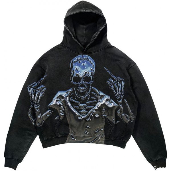 Men's Clothing Trendy 3D Digital Printing Hooded Sweatshirt Hip Hop Style Adult Couple Casual Jacket-image