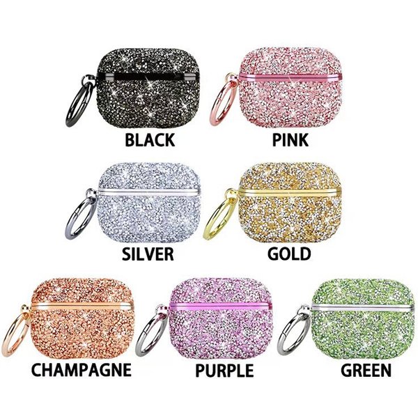 For Airpods 4 Generation 2024 Glitter Diamond Case Luxury Rhinestone For Apple Airpods 1 2 3 Pro Women Bluetooth Headphone Cover-image