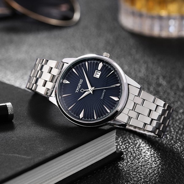 Men's Watches Waterproof Men's Watch Men's Watch Steel Band Quartz Watch Calendar Net Celebrity Business Watch Men
