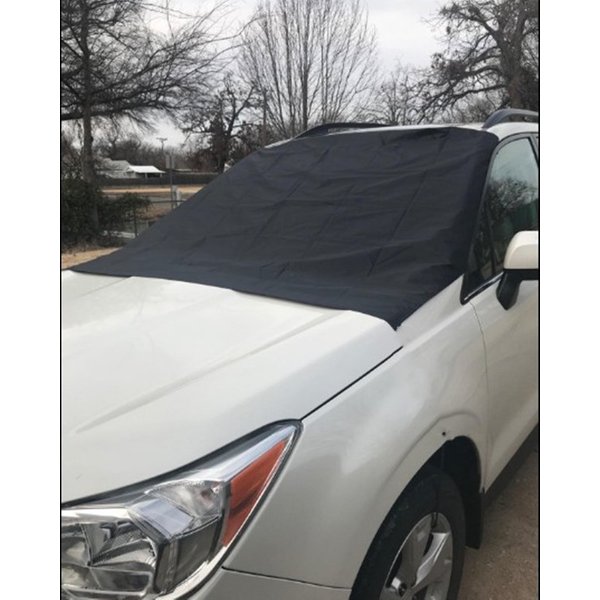 Winter Silver Coated Cloth Snow Cover Car Snow Cover Front Windshield Magnetic Cover Car Snow Cover Sunscreen Sunshade-image