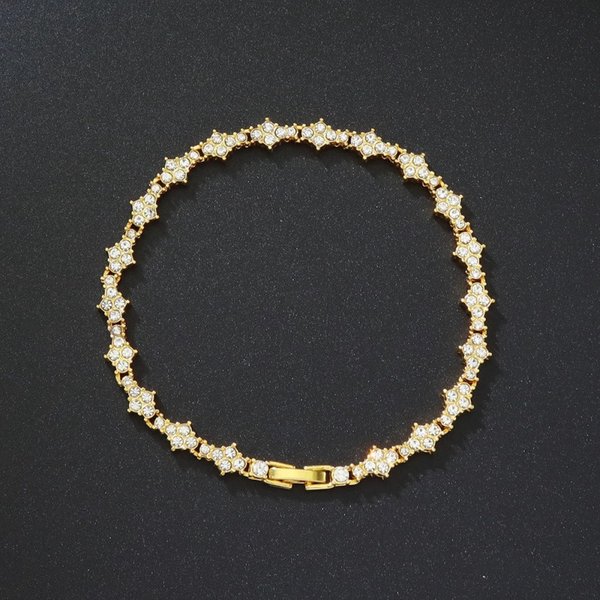 American Style Micro Paved Zircon Unisex Hip Hop Trendy Bracelet Jewelry R-image