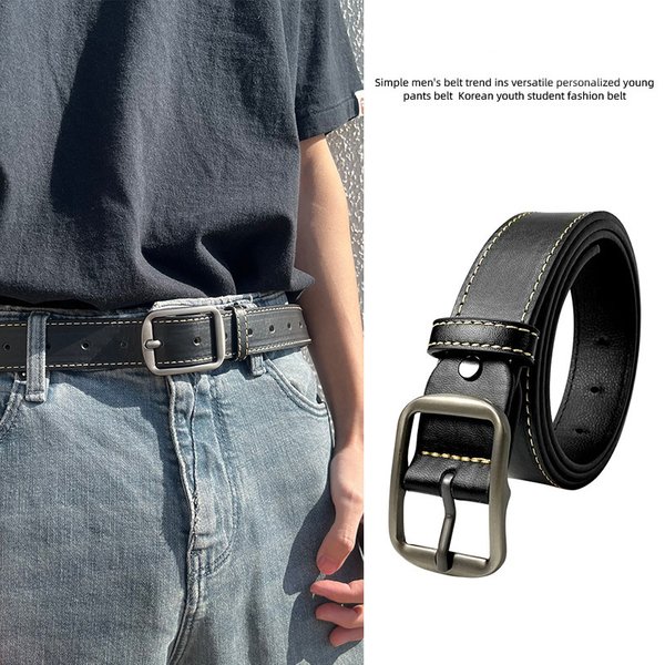 New Style Men's Belt Trend Women's Belt Design Niche Young People With Shirt Dress Jeans Belt-image
