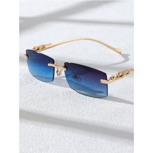 Fashion 1PC Unisex Metal Rimless Square Frame Fashion Glasses For Animal Accessories Street Snap