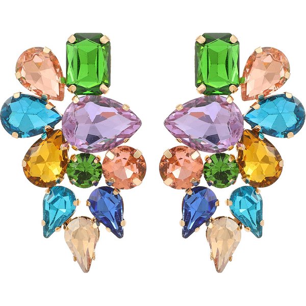 Diamond Color Matching Large Earrings High End Earrings Internet Celebrity Jewelry-image