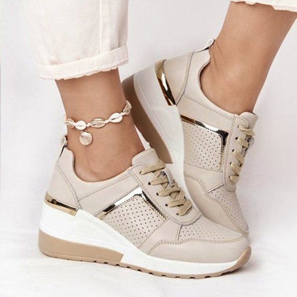 Large size sports casual shoes summer new thick sole casual shoes lace mesh sports shoes