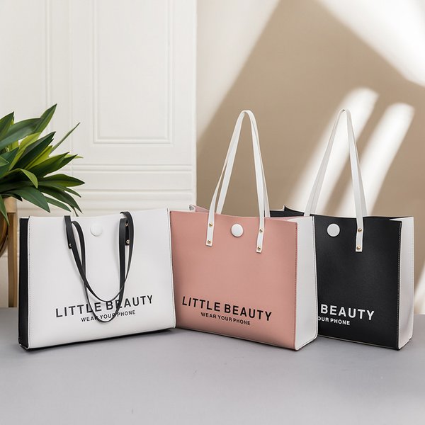 Fashion Letter Print Tote Bag - Large Spacious Shoulder Bag For Women, Stylish Carryall Purse-image