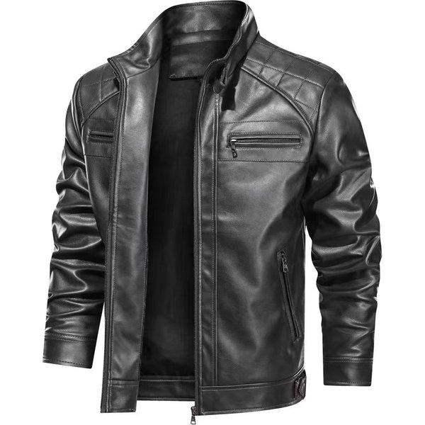 Men's Clothing Autumn And Winter New Pu Leather Jacket Motorcycle Wish Outdoor Leisure Men's Youth Jacket Ramen Pocket-image