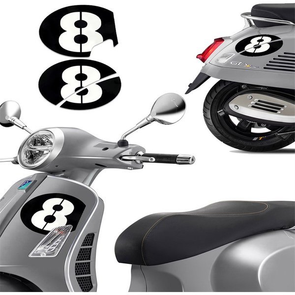 Suitable for Vespa Vespa car body modification GTS300 GTV no. 6 waterproof decals