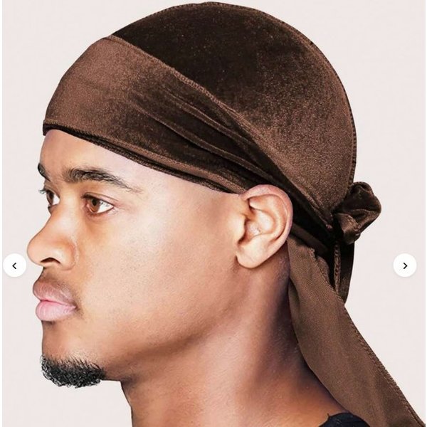 Unisex Velvet Long Tail Pirate Hat Hip Hop Oversize Turban Hat-image