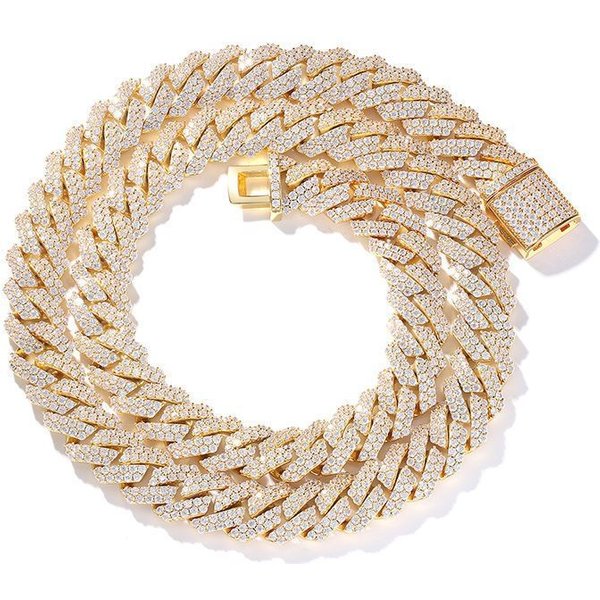 Men's Jewelry High Quality Stainless Steel 14MM Wide Diamond Shaped Cuban Chain Chain-image