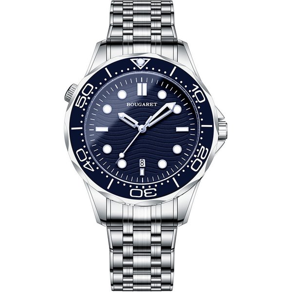 Classic Men's Mechanical Watch, 50M Waterproof Sports Watch For Men Automatic Mechanical Wristwatch Luminous Calendar Shockproof Male Wristwatch-image