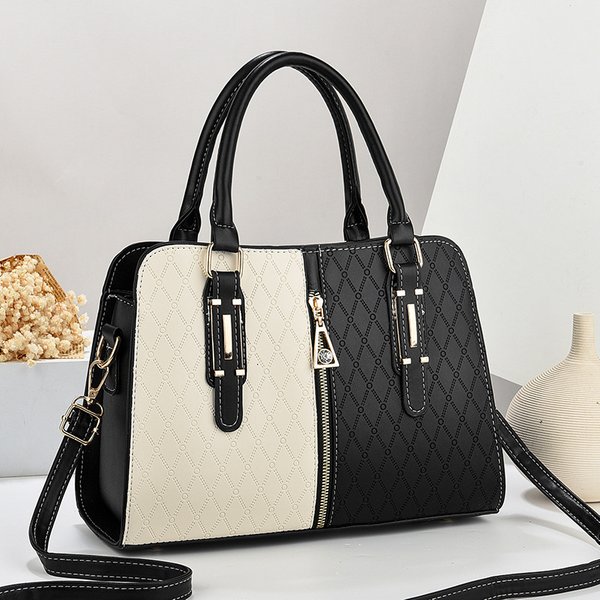 Women's Handbag Stylish Women's Bag Handbag Crossbody Bag Fashion Patchwork Color Contrast-image