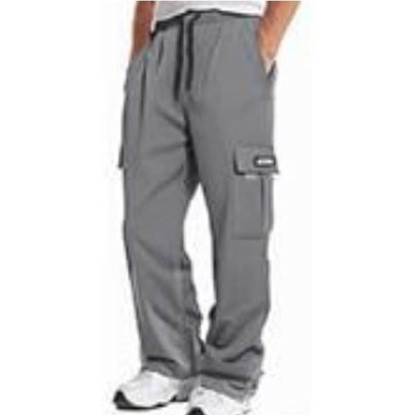 Men's Clothing Men's Overalls With Multiple Pockets, Casual Straight Pants, Large Size, Loose Outdoor Camping And Hiking Trousers-image