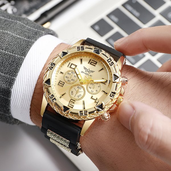 New Men's Watch Large Dial Three-Eye Elegant Business Casual Quartz Watch Fashion Cool Men's Watch-image