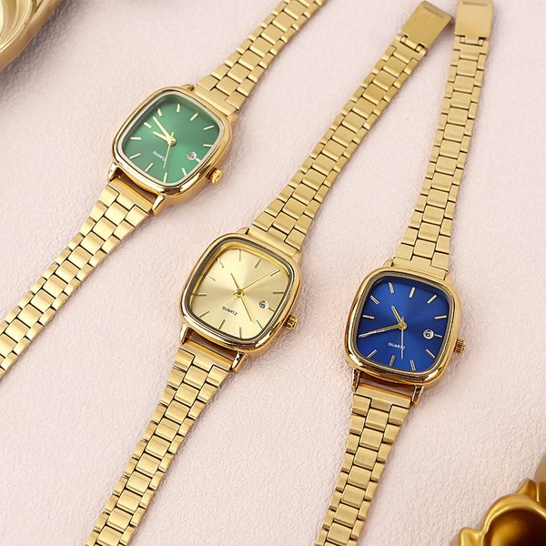 Men's Watches Popular Couple Non Automatic Mechanical Quartz Women's Watch Square Single Calendar Life Waterproof Men's Watch-image