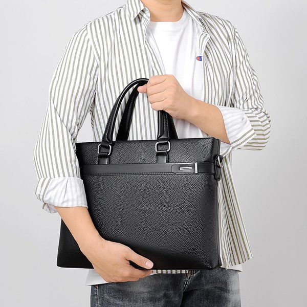 Men's Business Briefcase - Large Capacity Laptop Bag For Work & Travel Professional Messenger Bag With File Organizer Stylish Office Commuter Bag