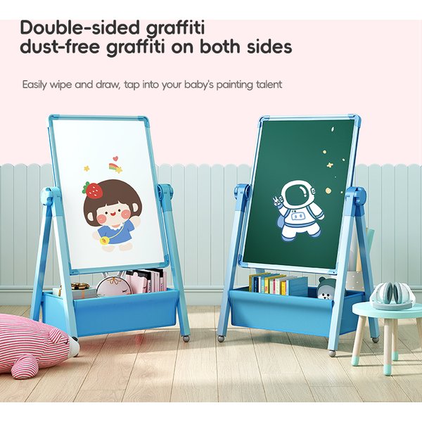 Children's Drawing Board, Magnetic Double-Sided Teaching Board For Babies, Home Small Blackboard, Stand Type Coloring,-image