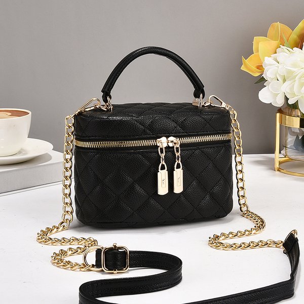 Box Bag Women Small Square Box Rhombus Handbag Shoulder Bag Small Fragrance Style Chain Bag Mini Messenger Bag Trendy-image