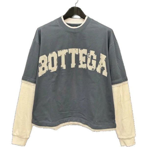 Men's Clothing Street Fashion Letter Printed Cotton Round Neck Two Piece Long Sleeved T Shirt Y2K Fashion Casual Loose Tops-image