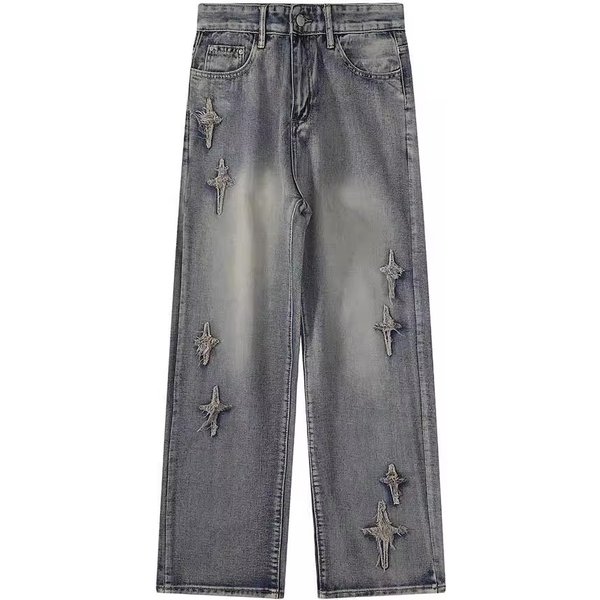 Men's Distressed Flare Jeans - Premium Washed Denim | 70S Retro Wide Leg Pants-image