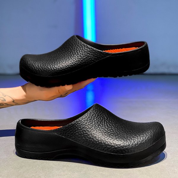 One Step Half Slippers For Outdoor Wear EVA Lightweight Thick Soled Rain Boots Nurse Shoes Oil Proof And Waterproof Chef Safety Work Shoes