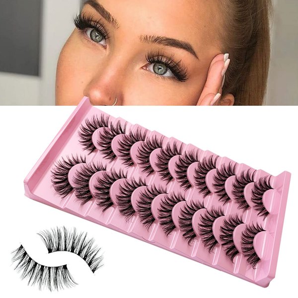 New transparent stem natural soft cross burst false eyelashes
