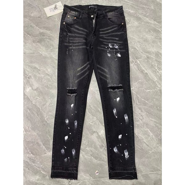Streetwear Splatter Jeans – Slim Fit Spray-Paint Denim With Urban Graffiti Edge (S-3XL, Stretch Washed Black, Unisex Skinny Fit)