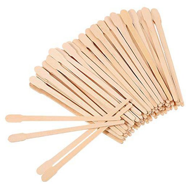 100Pcs Disposable Wooden Waxing Stick Wax Bean Wiping Wax Tool Disposable Hair Removal Beauty Bar Body Beauty Tool-image