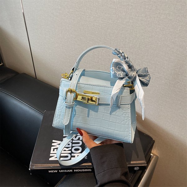Crocodile Pattern Small Bag For Women 2026 New Fashionable Handheld Kelly Bag, High Grade Crossbody Bag