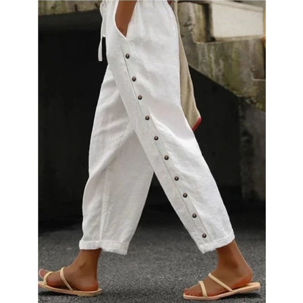 Muslim New Women's Pants Elastic Waist Loose Versatile Casual Nine Point Trousers