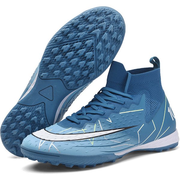 High-Top Soccer Cleats For Men & Women - Durable Synthetic Leather Upper With Anti-Slip Rubber Outsole For Indoor/Outdoor Football Training & Matches