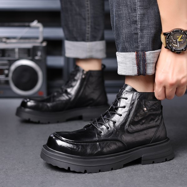 Non-slip Outdoor Sports Men's Shoes Casual Shoes Platform Heightening Dad Shoes Trendy Shoes