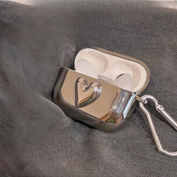 2026 New Electroplated Stereo Love Earphone Shell | Adapted To Airpods 1/2 Generation & Pro/3 Generation | Bluetooth Earphone Protective Cover-image